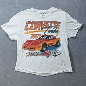 Chemistry T Shirt Women M Corvette Turbo 1981 Graphic Car GM Licensed Thrashed